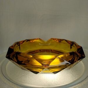 Amber Glass Decorative Bowl